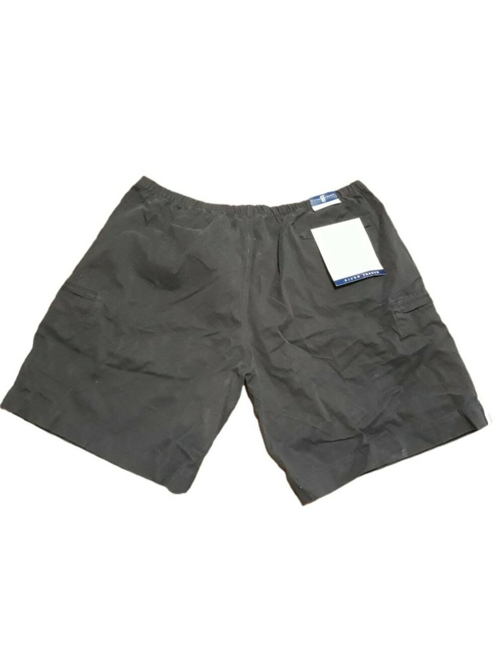 River Trader Mens Black Cargo Shorts White Stripes 2XL NWT